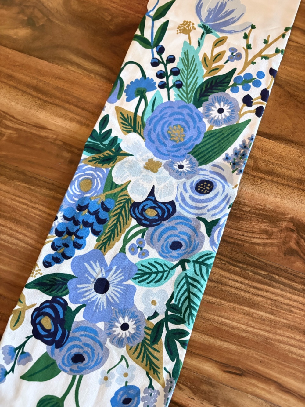 NEW Anthropologie Tea Kitchen Towel Rifle Paper Company Blue Floral Garden Party - Picture 6 of 6